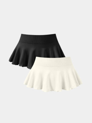 Skirts 2 in 1 Flowy Flared Casual Skirts