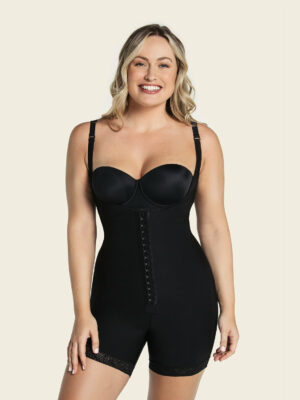 Firm Compression Boyshort Body Shaper with Butt Lifter (Front Hook-And-Eye Closure)