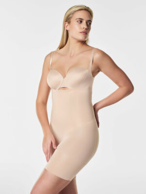 Sharestosculpt™ OnCore Open-Bust Mid-Thigh Bodysuit