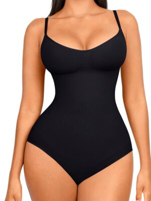 Shapewear Waist Trainer Bodysuits Women Clothing Tummy Control Seamless Full Body Shaper Square Neck Jumpsuits Top