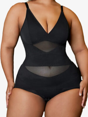 See-Through Mesh Waist-Lifting Bust-Supporting Bodysuit