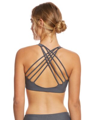 Onzie Chic Yoga Sports Bra Slate Grey Geo