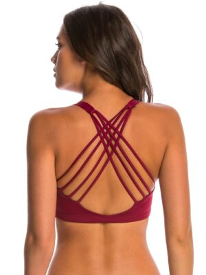 Onzie Chic Yoga Sports Bra Burgundy