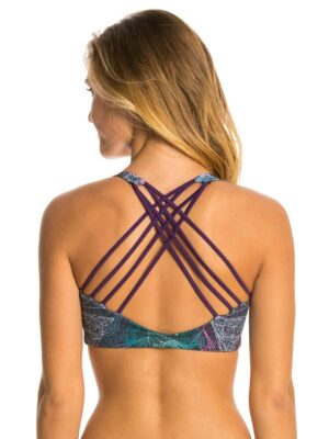 Onzie Chic Yoga Sports Bra Mathematics/Eggplant