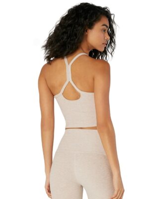 Beyond Yoga Spacedye Slim Racerback Cropped Tank Sand Swept/Desert Suede