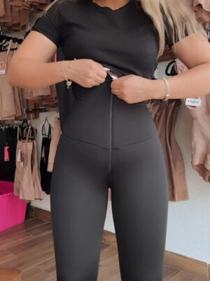 High Waist Double Layer Tummy Control Butt Lift Leggings