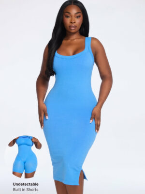 SecretSculpt Ribbed Tank Midi Dress