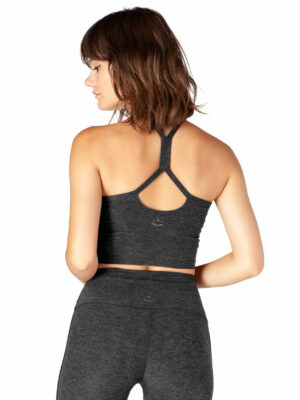 Beyond Yoga Spacedye Slim Racerback Cropped Tank Black/Charcoal