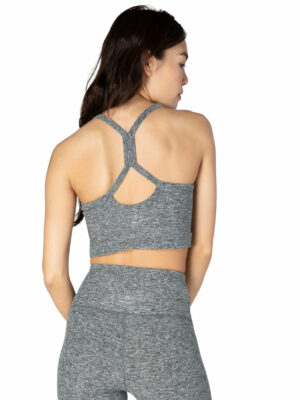 Beyond Yoga Spacedye Slim Racerback Cropped Tank Black/White