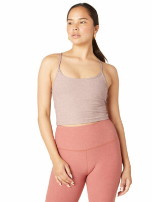 Beyond Yoga Spacedye Slim Racerback Cropped Tank Chai