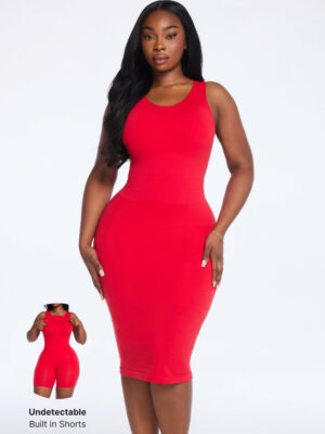 SecretSculpt Jersey Halter Midi Dress