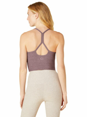 Beyond Yoga Spacedye Slim Racerback Cropped Tank Silverberry Heather