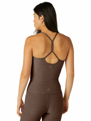 Beyond Yoga Spacedye Slim Racerback Cropped Tank Truffle Heather