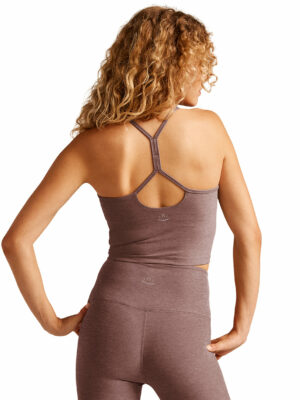Beyond Yoga Spacedye Slim Racerback Cropped Tank Rose Brush Heather