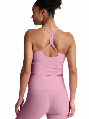 Beyond Yoga Spacedye Slim Racerback Cropped Tank Pink Haze Heather