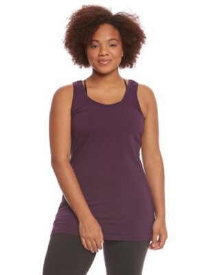 Hard Tail Plus Size Long Skinny Yoga Tank Top