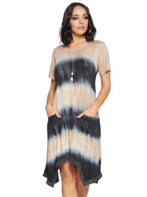 Yak & Yeti Dress Tie Dye With Front Pockets