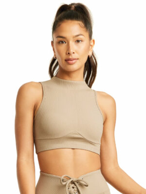 Year of Ours Ribbed Mock Neck Bra