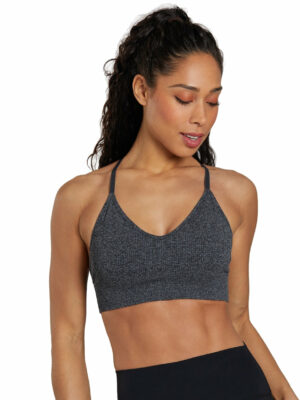 Spiritual Gangster Selene Seamless Heathered Triangle Bra