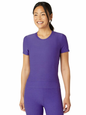 Beyond Yoga Featherweight Peekaboo Cropped Tee