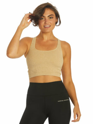 Spiritual Gangster Athena Heather Seamless Crop Top