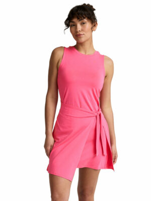 Beyond Yoga Meet Up Front Wrap Side Tie Mini Dress