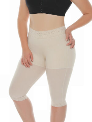 High Waist Knee Length Shaping Shorts Butt Lifting Anti-Rolling Shapewear For Women