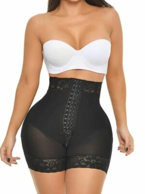 High Waist Push Up Shorts With 3 Rows Of Bootylicious Enhancement Snaps