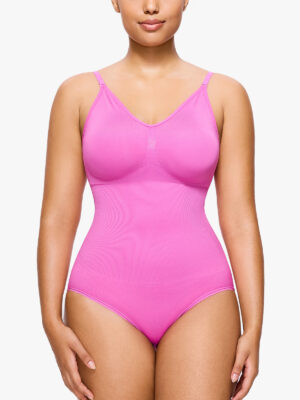 Smooth Seamless Comfortable Breathable Adjustable Straps Shapewear Tank Bodysuit