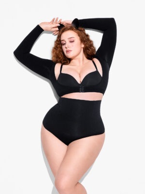 Open Bust Arm Shaper Compression Long Sleeve Tops