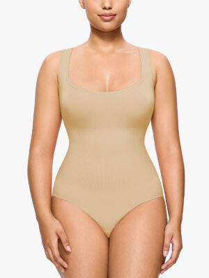 Seamless Tummy Control Square Neck Slimming and hip lifting Sculpting Cami Bodysuit