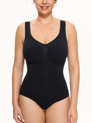 Seamless Tummy Control Crotch Opening Brief Bodysuit
