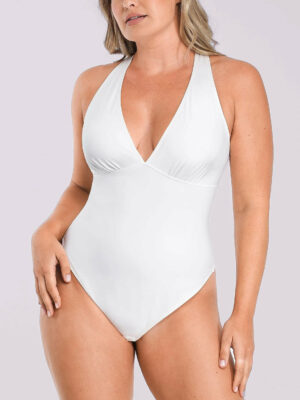 Sharesto® Deep V-Neck Cross Back Shaping Bodysuit
