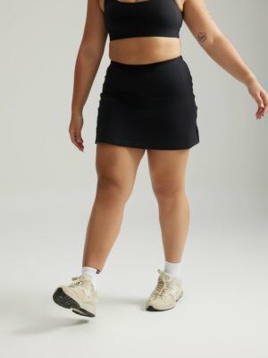 sharesto A-Line Skort in Black Sesame