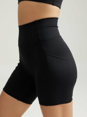 sharesto [BACKORDER] Pocket Shorts (Biker 6") in Black Sesame