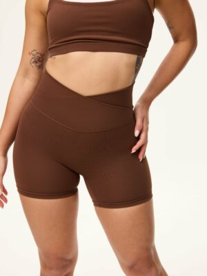 sharesto [AA x Eugena] V Shorts (Mini 4") in Chocolate
