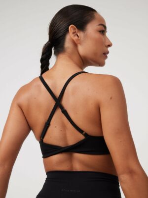 Twist Bra in Black Sesame