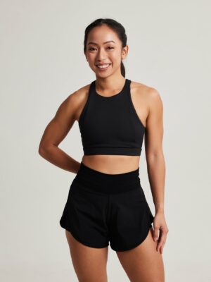[BACKORDER] Contour High Neck Bra in Black Sesame