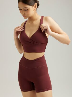 Wrap Bra in Dark Cherry