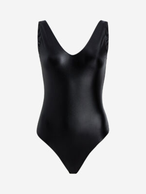 Matte Metallic Deep-V Bodysuit