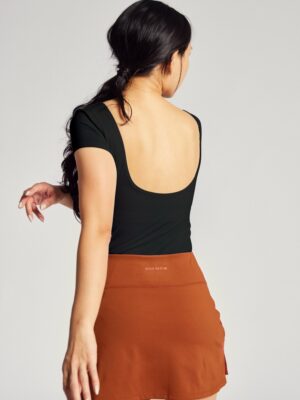 Low Tide Padded Top in Pitch [AA X Hanli]