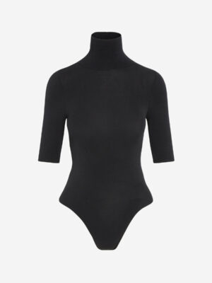 Ballet Short Sleeve Turtleneck Bodysuit