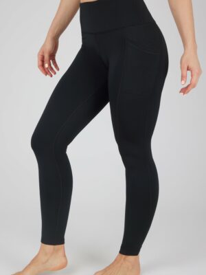 sharesto- Cold Gear High Waist Fleece Lined Legging with Side Pockets