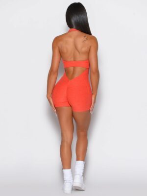 Backless Pocket Bodysuit Short