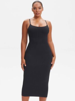 SnatchedKnit Spaghetti Strap Midi Dress