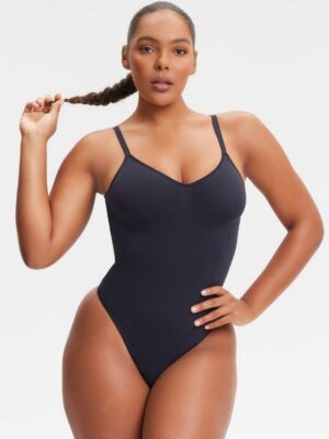 SmoothingSeamless Open-Back Thong Bodysuit