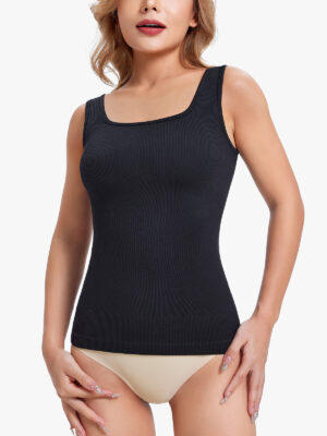 Tummy Control Shapewear Square Neck Compression Tank Tops