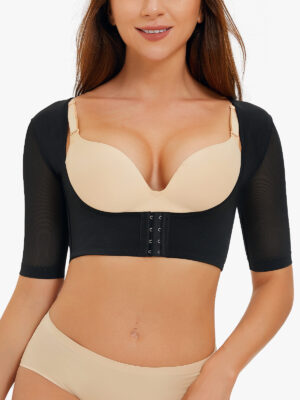 Seamless Mesh Upper Arm Shaper Post Surgery Lipo Posture Corrector Tops