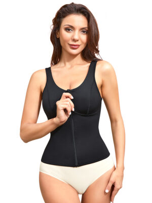 Zipper Body Shaper Compression Tank Tops Workout Tops Shapewear Camisole