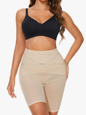 Mesh Breathable Tummy Control Cut-Out Butt Lifter Cotton Crotch Thigh Slimmer